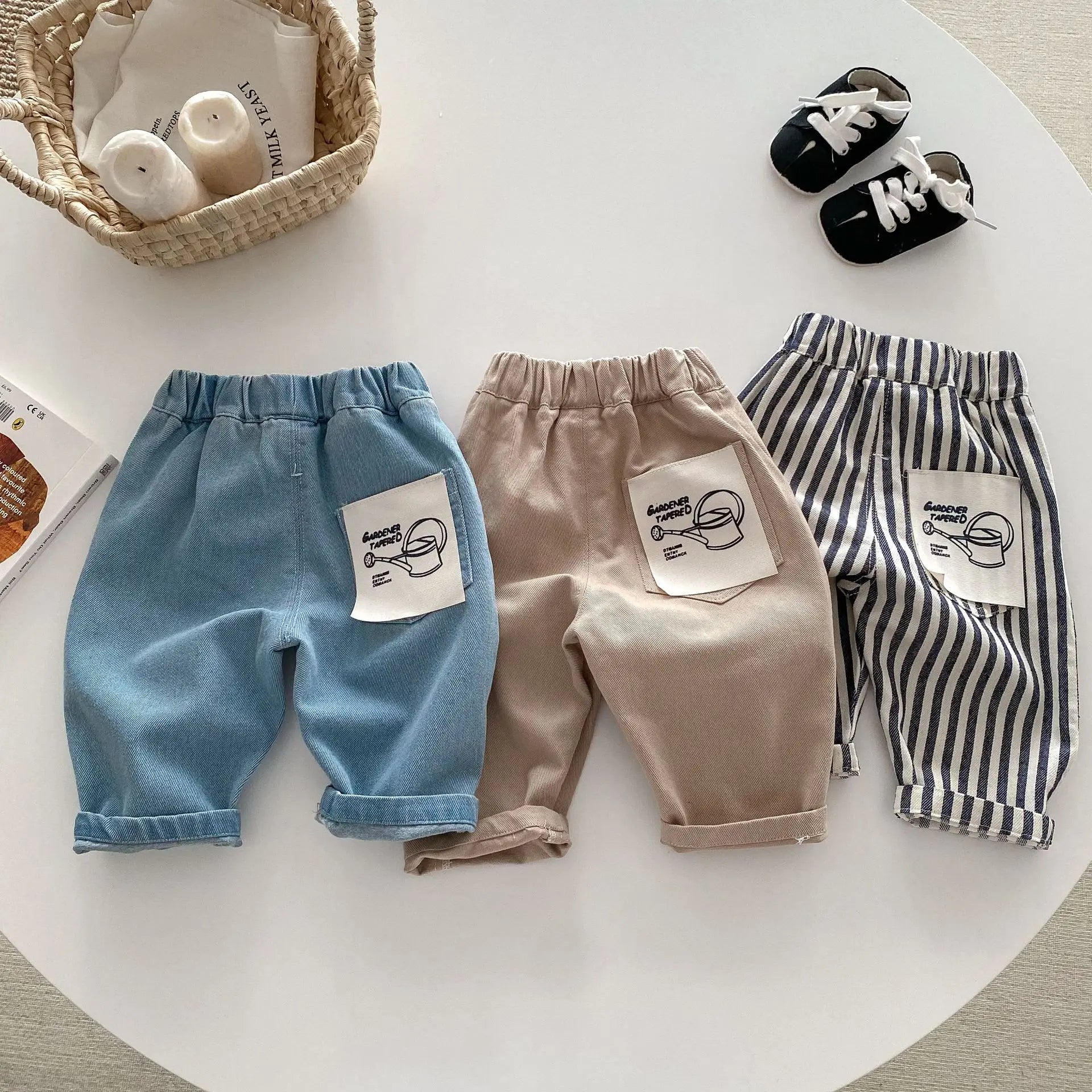 0-5Y Kids Boys Cotton Denim Pants Summer 2026 Baby Jeans New Stylish Korean Style Children's Casual Soft Trousers Clothing Boys