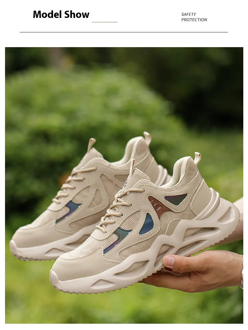 Lightweight Safety Shoes Men Women Work Shoes Steel Toe Cap Working Boots Sneakers Man Women Breathable Shoes Tactical Boots