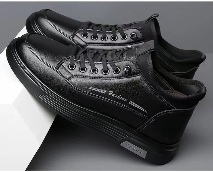 Men's Black Casual Sports Shoes 2025 High-quality Leather Shoes, Breathable Business Shoes, Soft Soled Loafers zapatos casuales