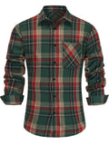Pure Cotton Men's Plaid Shirt Long Sleeve Regular Fit Men Casual Oversized Shirt Leisure Autumn Male Blouse New Plus Size