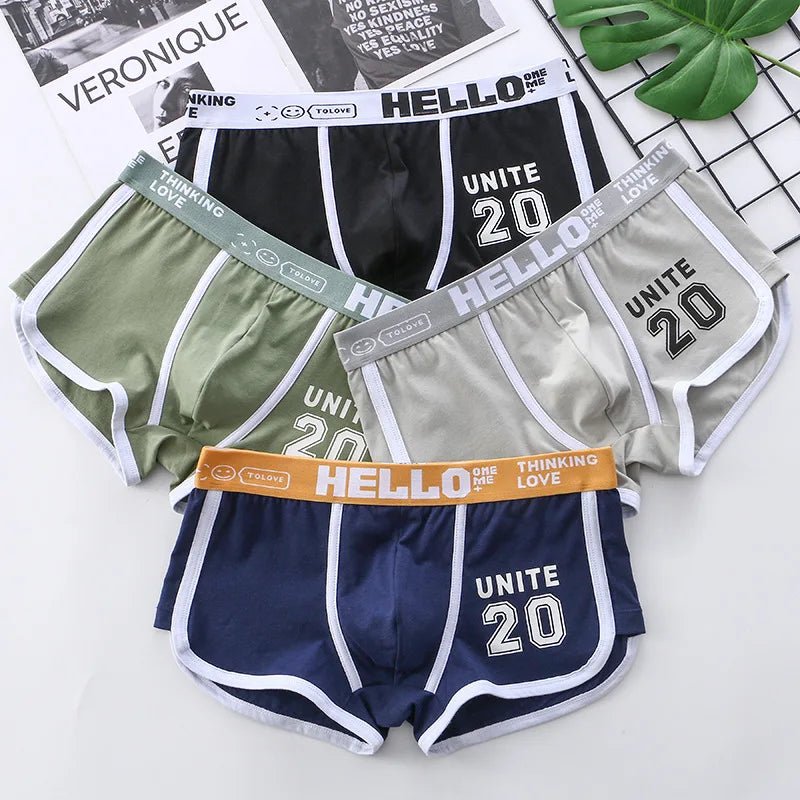 1/3/4 PCS Men's Underwear Boxer Shorts Sexy Panties Cotton Boxers Sports Comfort Man Underpants Shorts Homme U Convex Lingerie