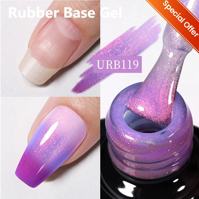 UR SUGAR 15ml Glitter Reflective Black Nail Gel Polish Flash Effect Shiny Soak Off UV Gel Manicure Colorful NeonNail Art Varnish