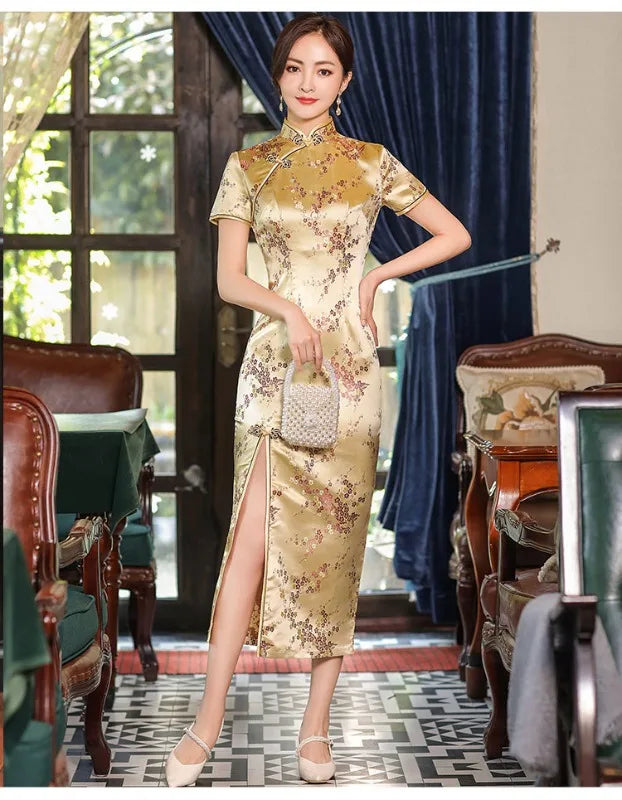 Fashion Clothes Party Vintage Casual Summer Elegant Traditional Chinese Clothing Cheongsams Chinese Dress Qipao Ethnic Style
