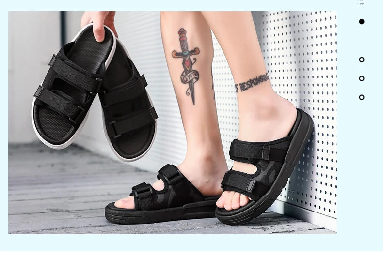 Men's Sandals Flat Sandals Men's Slippers Shoes for Men Wear-resistant Soft and Comfortable Indoor and Outdoor Non-slip Fashion