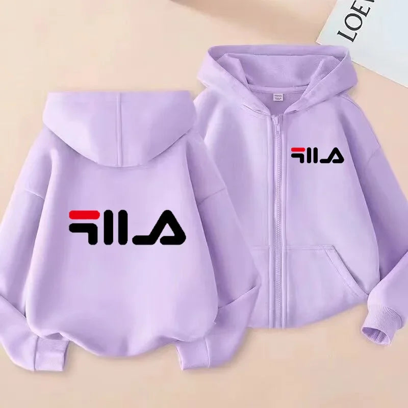 Children's Cardigan Hoodie Zipper Style Sweatshirt Boys Girls3-12Yrs Brand Sports Top Casual Fashion Charming Loose Coat Clothes