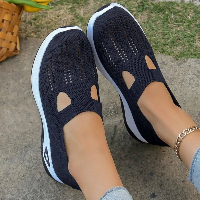 New Women's Sneakers Breathable Mesh Casual Shoes for Women Comfortable Soft Sole Walking Shoes Fashion Shallow Mouth Flat Shoes
