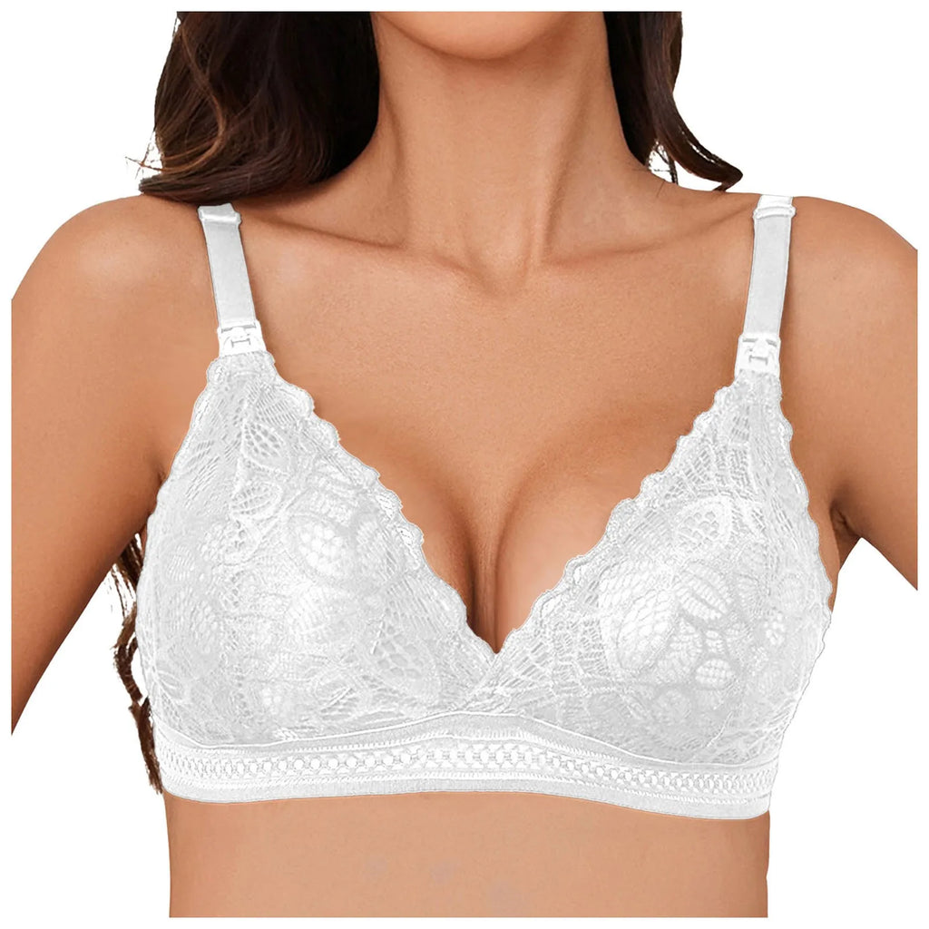 Lace Bra Wirefree Padded Bras For Women No Underwire Push Up Bra Female Gathered Bralette Soft Comfort Underwear Brassiere
