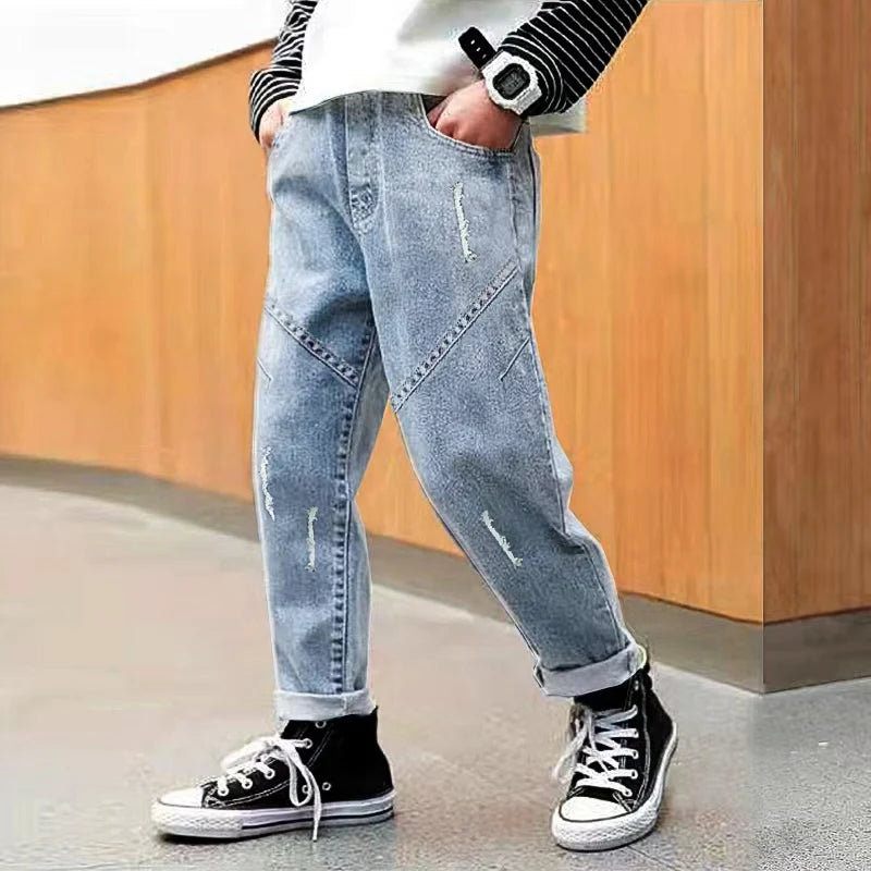 Kids Boys Clothes Skinny Jeans Classic Pants Children Denim Clothing Trend Long Bottoms Baby Boy Casual Trousers