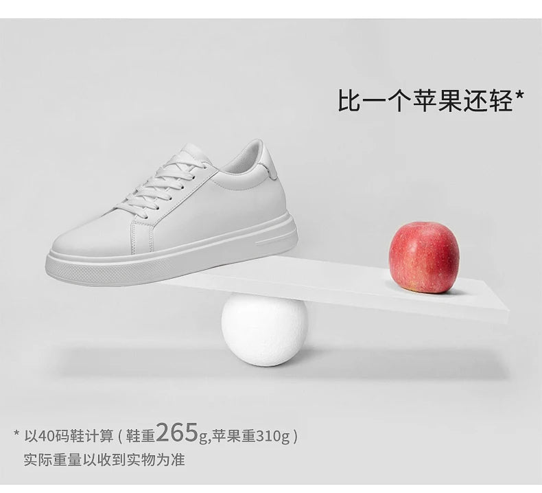 New  Men's Sneakers Elevator Shoes Heightening Height Increase Insole 6-10CM High Heels Shoes Leather Sport Shoes Men Shoes