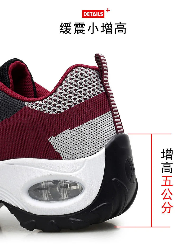 Tenis Women Sneakers Air Cushion Walking Shoes Breathable Gym Jogging Shoes for Woman Lace Up Platform Sport Shoe Tenes Feminino