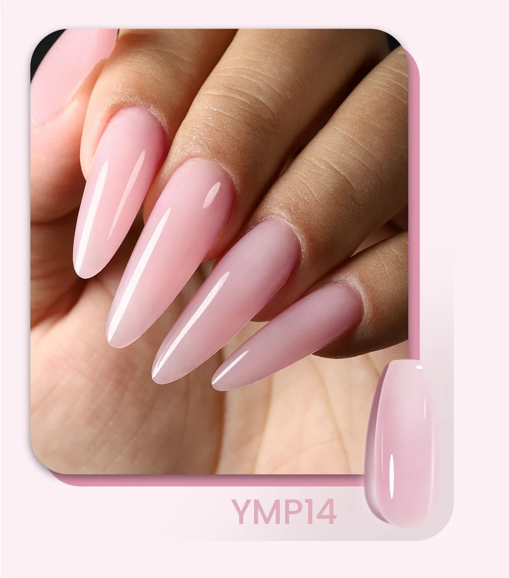 YOKEFELLOW 15g Jelly Extension Gel Nail Polish Nude Pink Clear Building Construct Extend Gel Soak Off UV LED Acrylic Gel Varnish