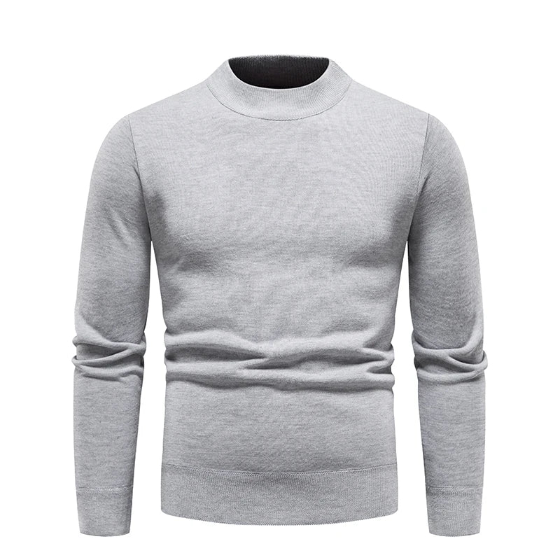 New Winter Turtleneck Sweater Thick Mens Casual Pullover Sweaters Solid Color Quality Warm Slim Turtleneck Sweaters Pullover Men