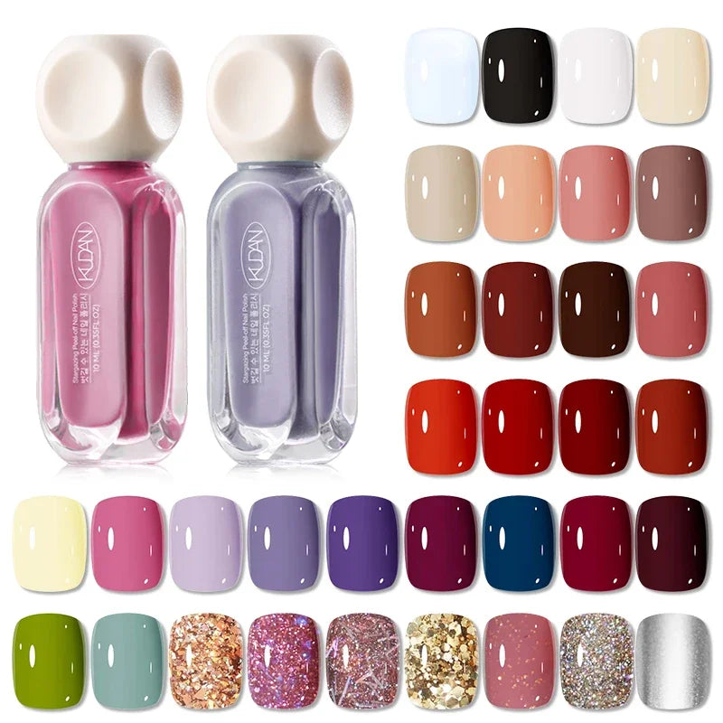 10ml Peel Off Water-Based Starry Nail Polish Fast Drying Long-Lasting Healthy And Brightening Effect No Need Lamp Cure