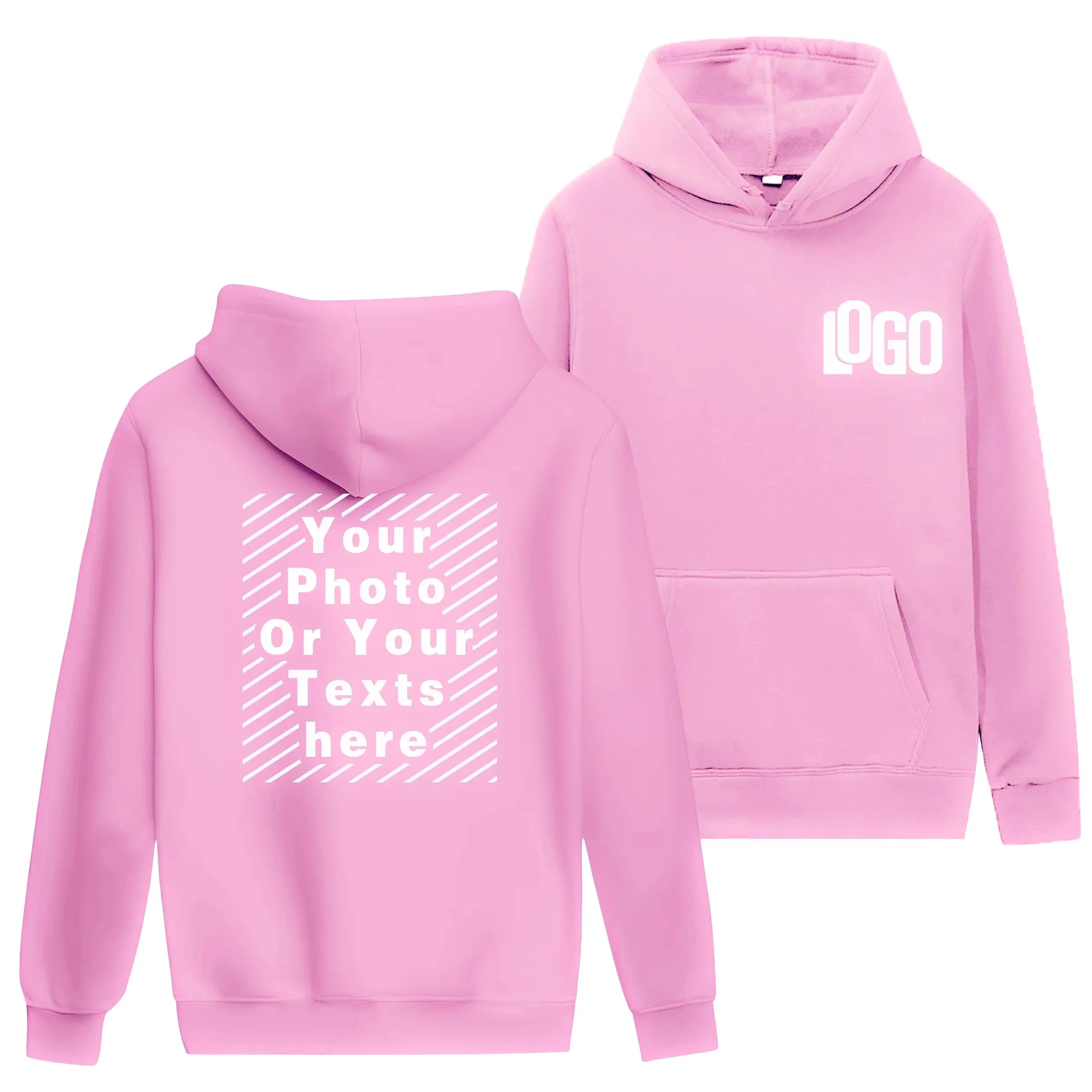 2025 Customized printed hoodies for men and women, loose casual wear, long sleeved hooded sweaters, personalized streetwear