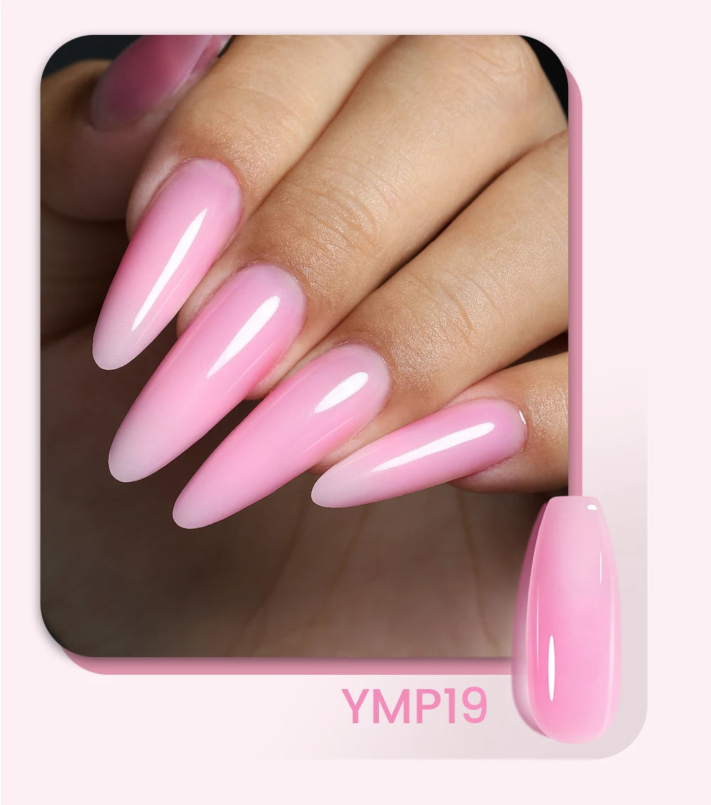 YOKEFELLOW 15g Jelly Extension Gel Nail Polish Nude Pink Clear Building Construct Extend Gel Soak Off UV LED Acrylic Gel Varnish