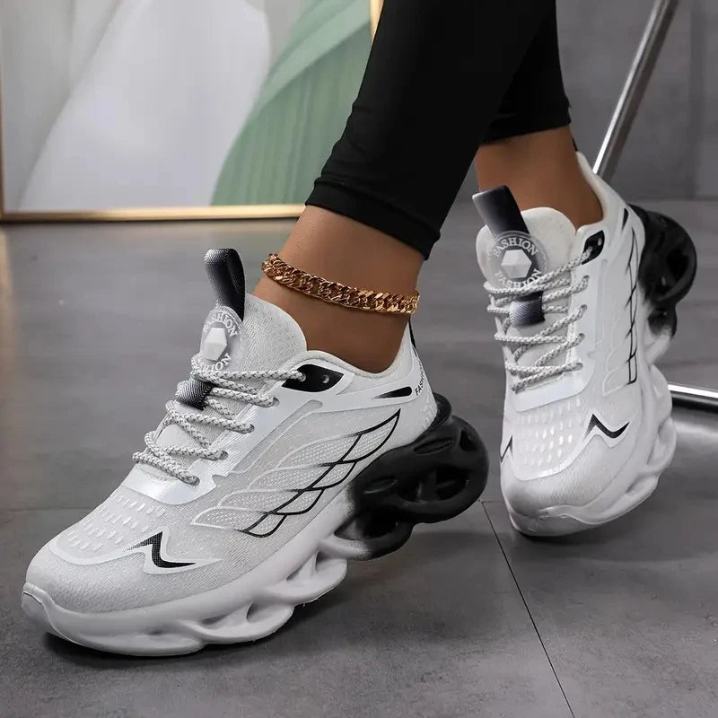 MAEDEF Women's Shoes Men Women Running Sports Shoes Lightweight Mesh Breathable Comfortable Flat Soft Tennis Shoe Sneakers Woman