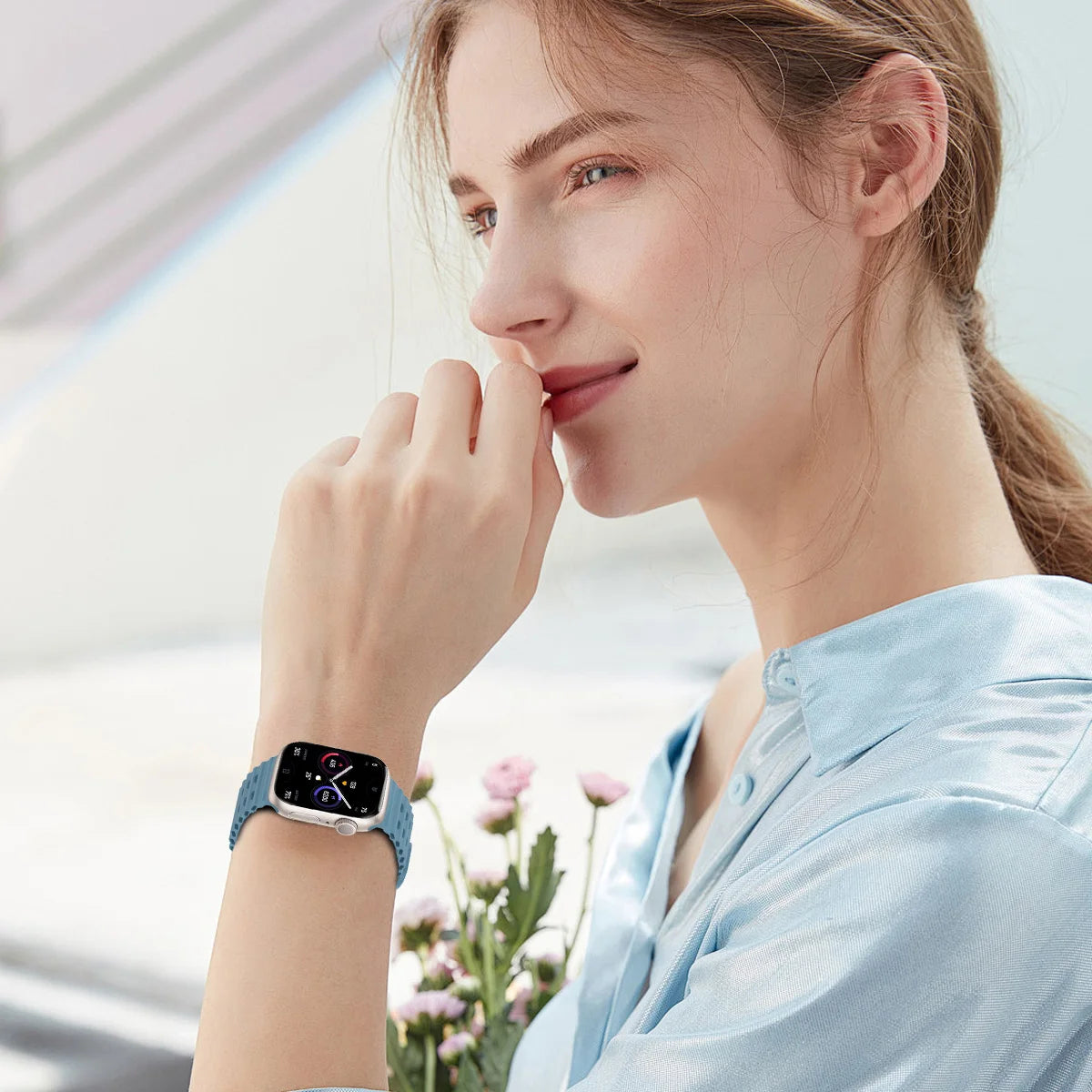 Silicone Strap for Apple Watch Ultra 3 49mm 46 45 44 42 38 41mm 40mm Sport Band for IWatch Series11 10 9 8 7 6 SE 5 4 3 2 Correa
