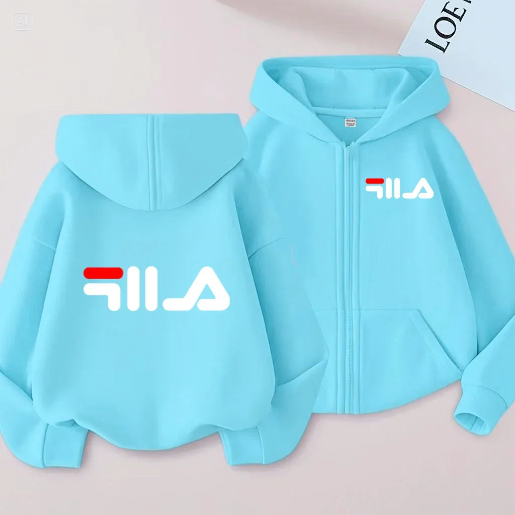 Children's Cardigan Hoodie Zipper Style Sweatshirt Boys Girls3-12Yrs Brand Sports Top Casual Fashion Charming Loose Coat Clothes