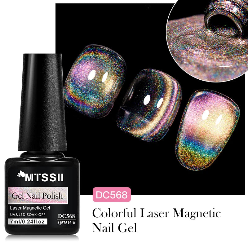 7ml Moonlight Magnetic Cat Eye Gel Nail Polish Grey Blue Red Black Autumn and Winter Nails Ultra Shine Soak Off UV Gel Nail Art