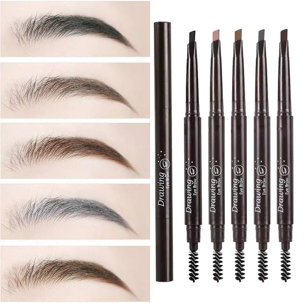Extremely Fine Double-headed Waterproof Eyebrow Pencil - Durable and Long Lasting for Beginner Women's Makeup Eye Brow Pen
