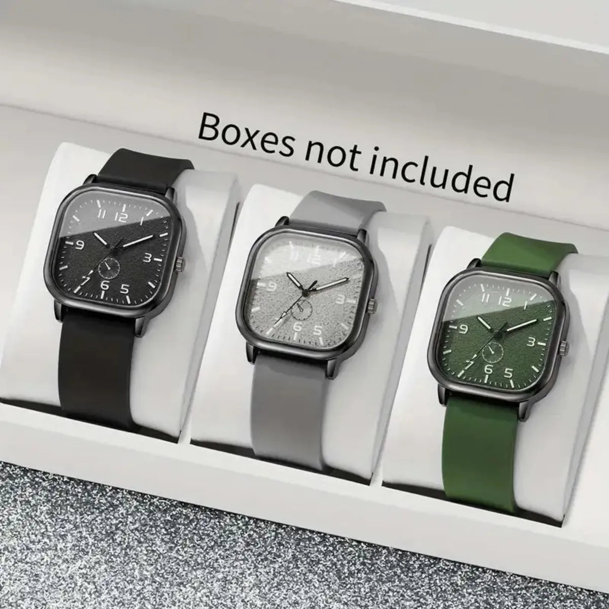 Fashion Square Women's Watch Casual Silicone Strap Business Luxury Quartz Wristwatches Men Women Students Sports Wristwatch