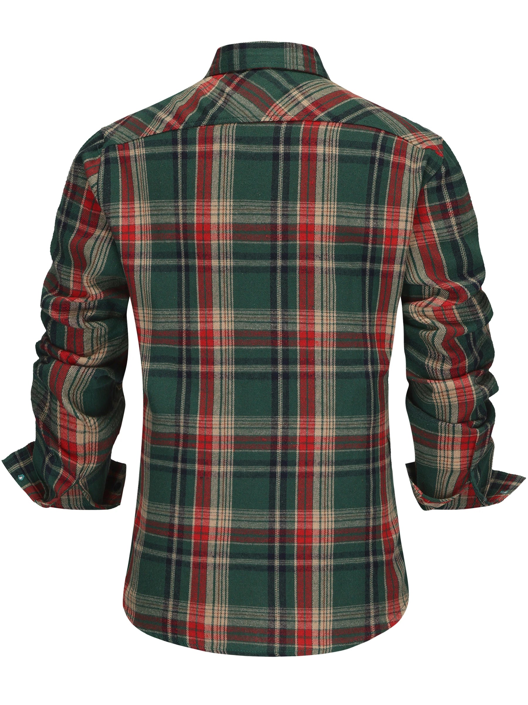 Pure Cotton Men's Plaid Shirt Long Sleeve Regular Fit Men Casual Oversized Shirt Leisure Autumn Male Blouse New Plus Size