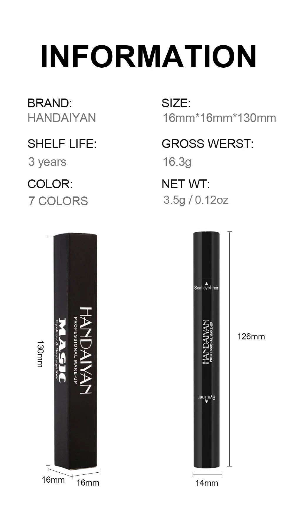 Long Lasting Triangle Liquid Eyeliner Stamp Waterproof Quick Dry No Smudging Eye Cosmetics Tool for Professional Makeup