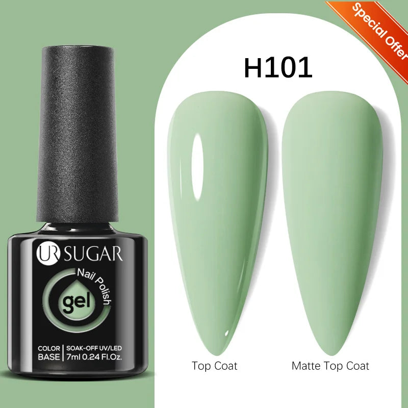 UR SUGAR 15ml Glitter Reflective Black Nail Gel Polish Flash Effect Shiny Soak Off UV Gel Manicure Colorful NeonNail Art Varnish