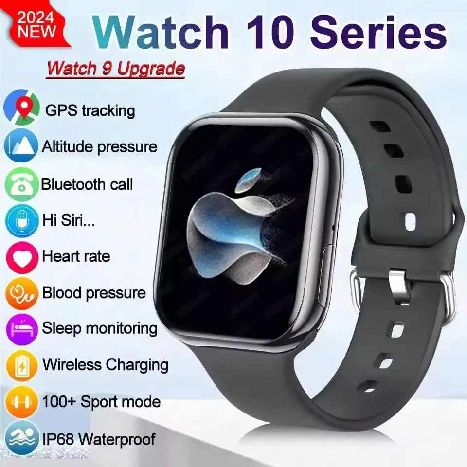 New For Apple GPS Watch 10 Smart Watch Men HD AMOLED Memory Music 3D Surround Bluetooth Call Waterproof Smartwatch IW10 Woman