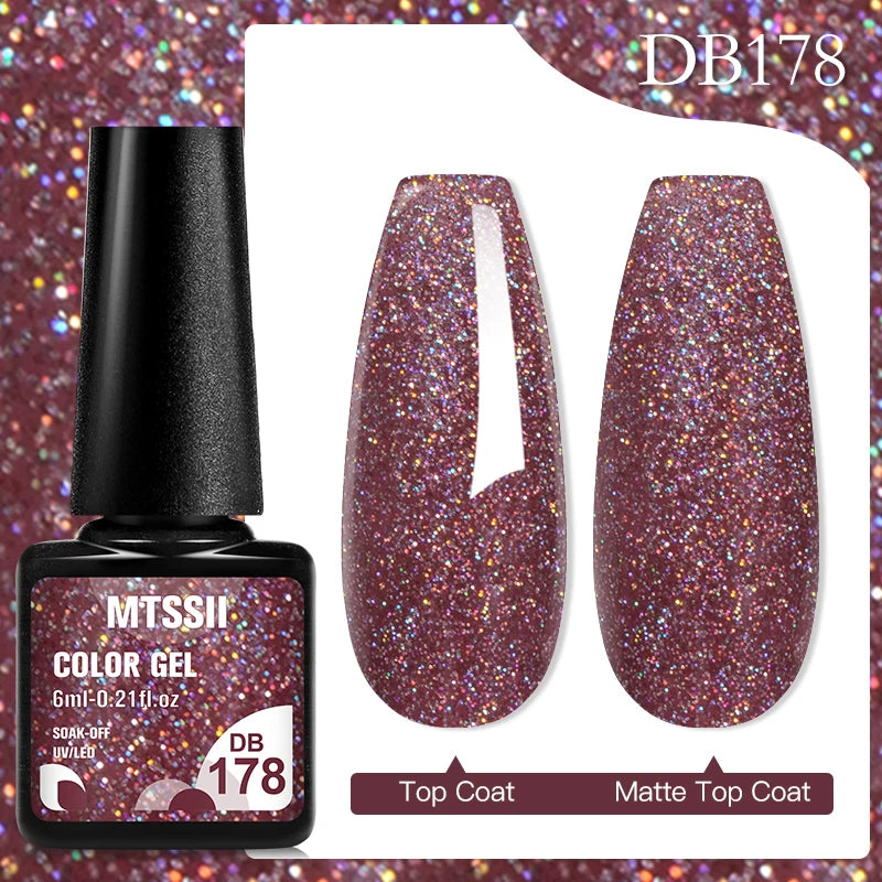 Mtssii 6ML Chocolate Color Gel Nail Polish Brown Semi Permanent UV Gel Autumn Winter Popular Soak Off Nail Art Gel Varnishes