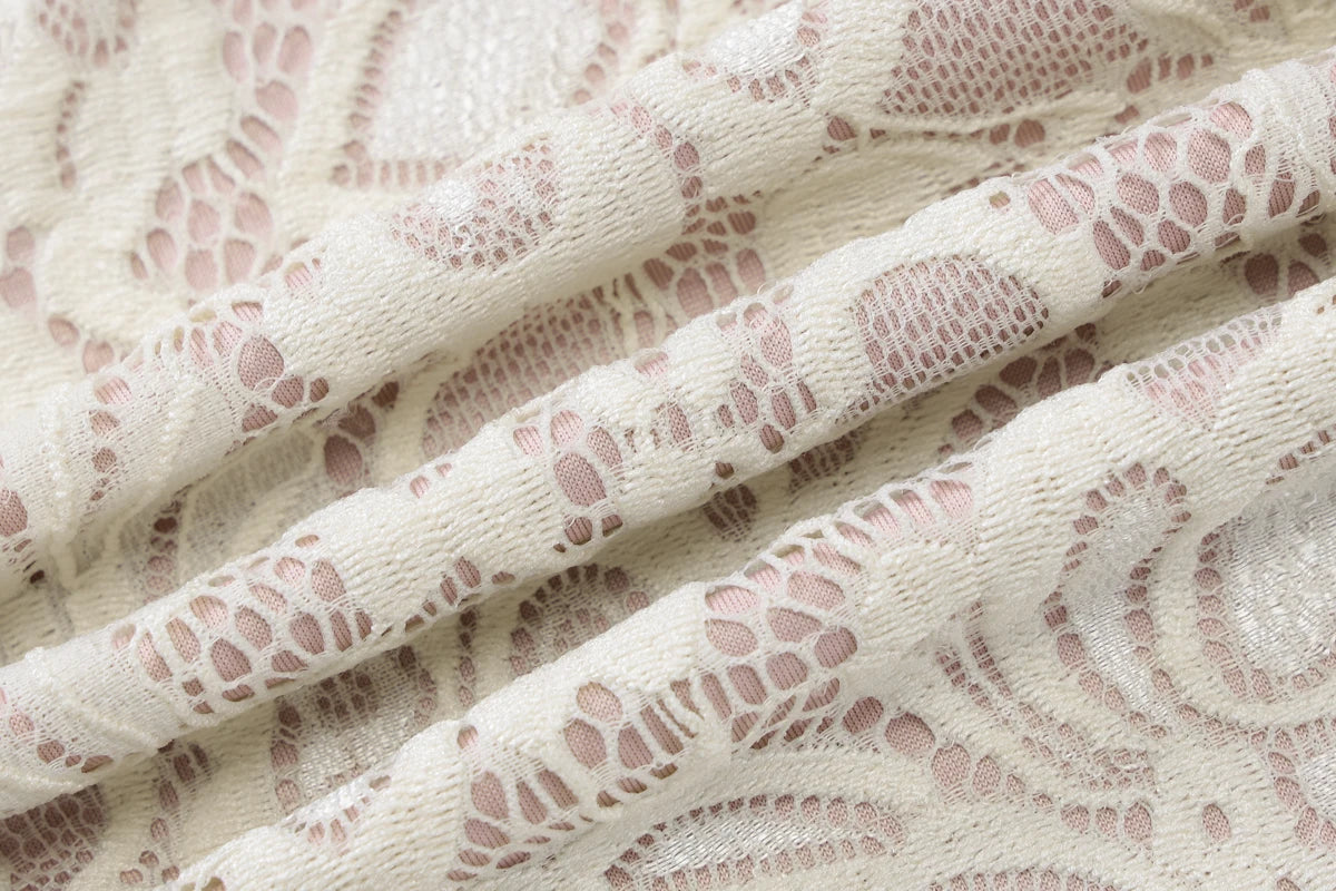 Hugcitar Turtleneck Long Flare Sleeve Patchwork Lace Hollow Out Button Sexy Mini Dress 2025 Spring Women Clothes Party Nightclub