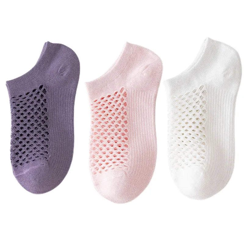 3pairs Women's Socks Breathable Fishnet Casual Ankle Sock Fashion Comfortable High Quality Summer Thin Ladies Calcetines Mujer