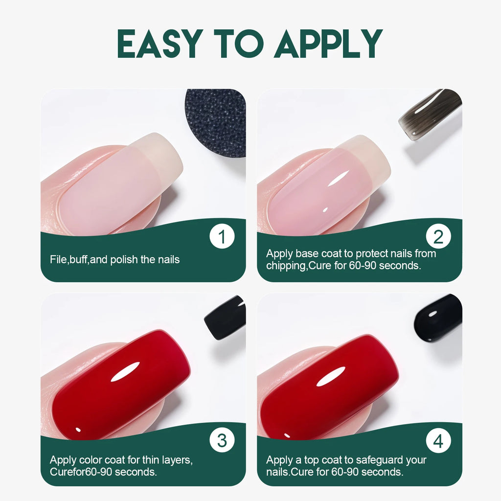 Nailpop HEMA/TPO Free Top Base Coat Gel Polish 15ml Clear Soak Off UV/LED Cured Professional Art Salon Home Use Long Lasting 1Pc