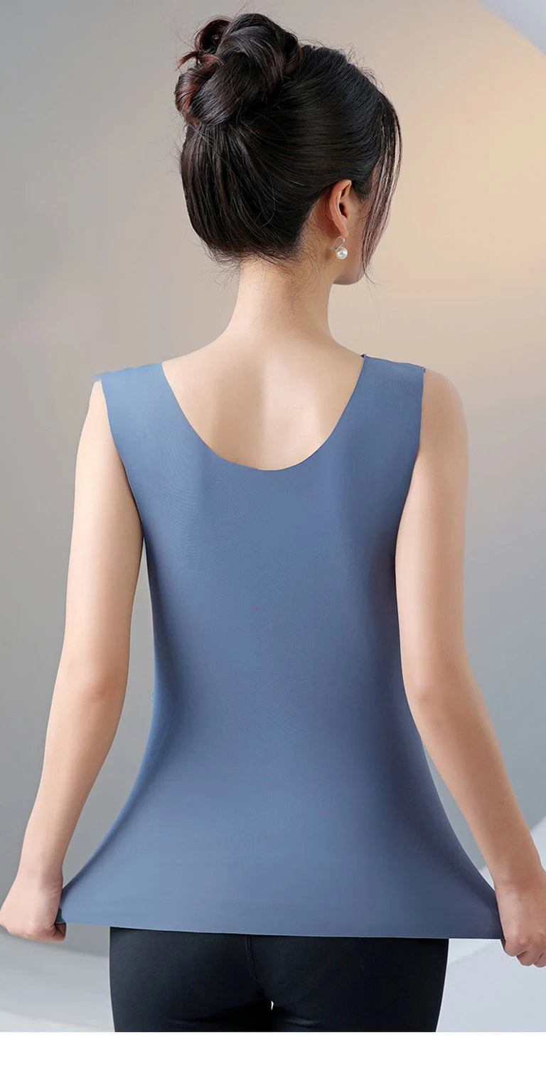 Women Velvet Padded Vest Winter Plus Size Thermo Camisole Lingerie Warm Clothing Top Inner Wear Autumn Thermal Shirt Undershirt