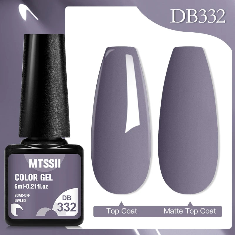 Mtssii 6ML Chocolate Color Gel Nail Polish Brown Semi Permanent UV Gel Autumn Winter Popular Soak Off Nail Art Gel Varnishes