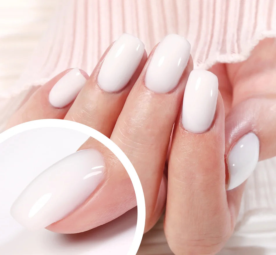 BORN PRETTY 15ml Milky Pink Rubber Base Gel Nail Polish Glitter Semi-Permanent Varnish Soak Off Self Leveling UV LED Polish