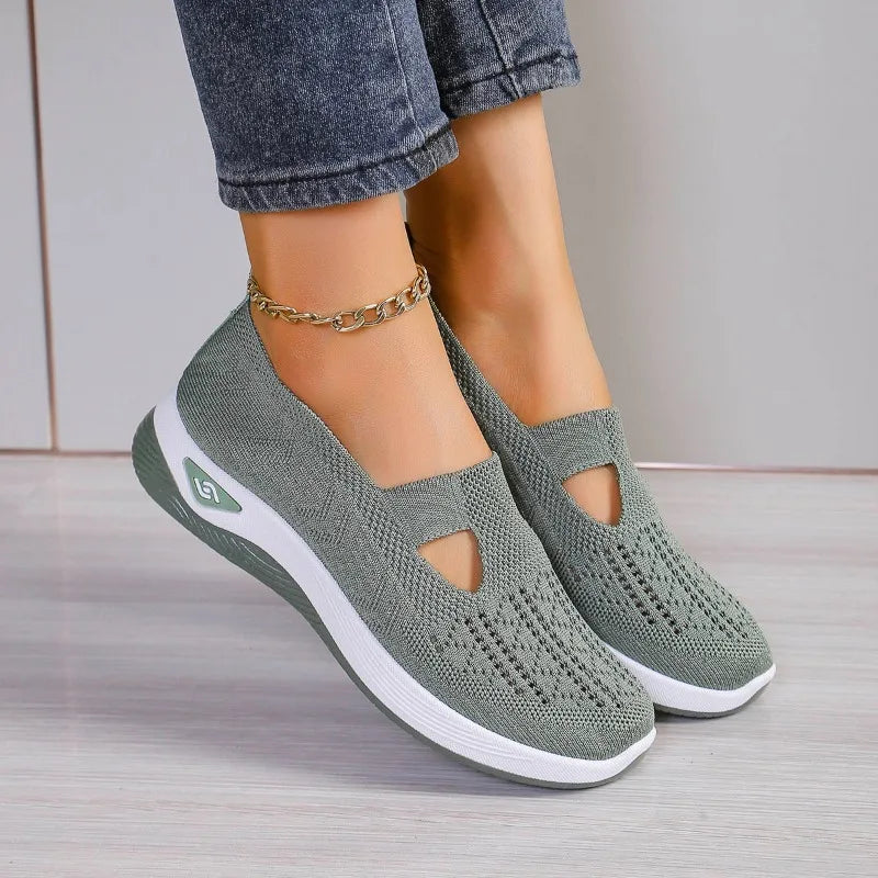 New Women's Sneakers Breathable Mesh Casual Shoes for Women Comfortable Soft Sole Walking Shoes Fashion Shallow Mouth Flat Shoes