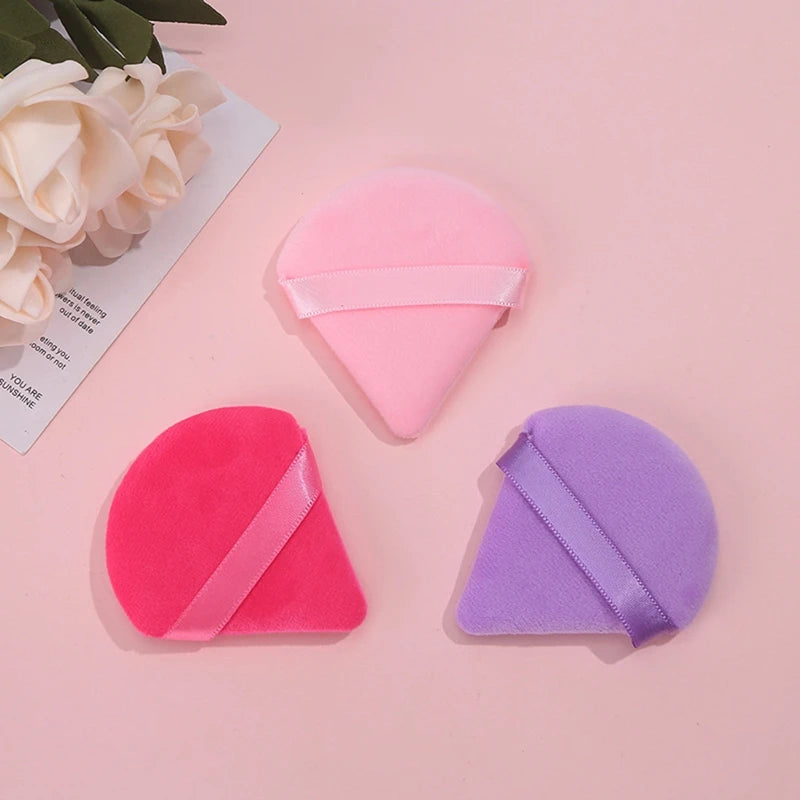Triangle Powder Puff Soft Makeup Sponge for Face Make Up Eyes Contouring Shadow Cosmetic Washable Mini Velvet Foundation Puff