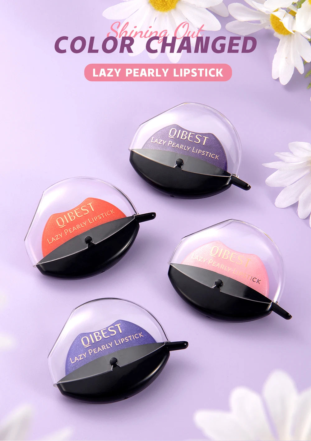 Lip-shaped lipstick seal Sip into makeup lazy blush lipstick Matte makeup effect Moisturizing lip gloss Waterproof non-stick cup