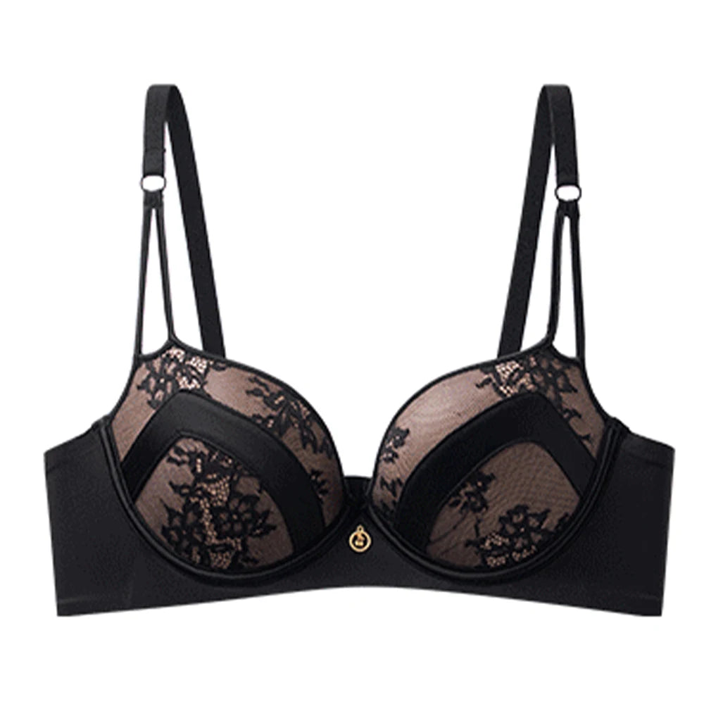 CAITING Bras Sexy Lace Massage Ladies Push Up Brassiere Floral Female lingerie Underwire Women Underwear