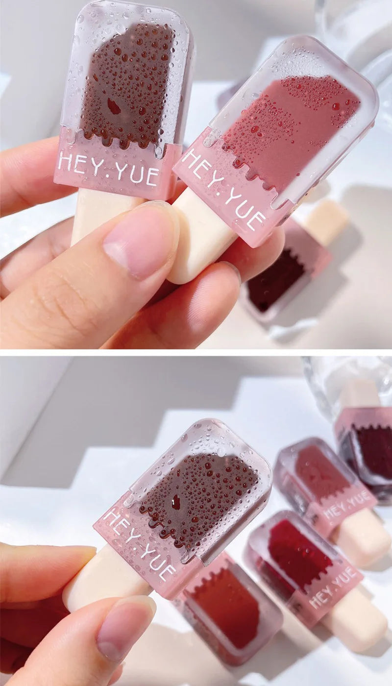 HEYYUE Ice Cream Lip Glaze — Velvet Matte Finish, Pudding Lip Clay, Student-Friendly Everyday Skin-Brightening Lipstick