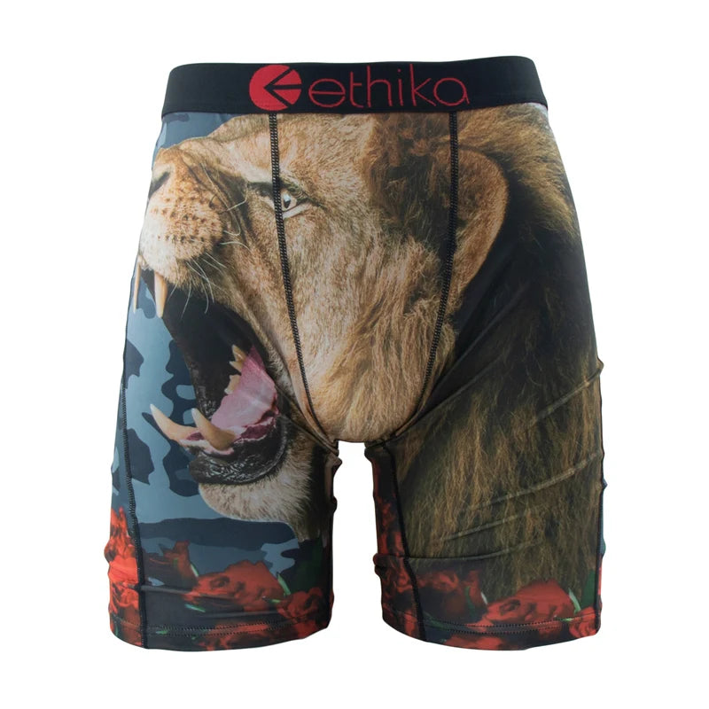 ETHIKA 1Pcs Men Underwear Boxers Breathable Mesh Crotch Mens Trunks Plus Size S-3XL Man Swimming Underpants Men's Panties Trunks