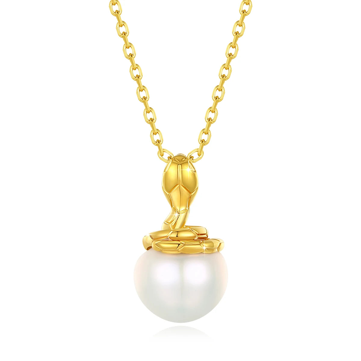100% Pure 18K Gold Pendant Natural Freshwater Pearl Necklace Au750 Round Jewelry Suitable for Women Wedding Parties Popular Gift