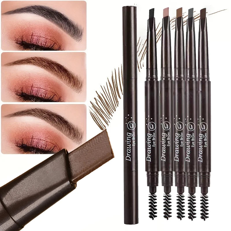 Extremely Fine Double-headed Waterproof Eyebrow Pencil - Durable and Long Lasting for Beginner Women's Makeup Eye Brow Pen
