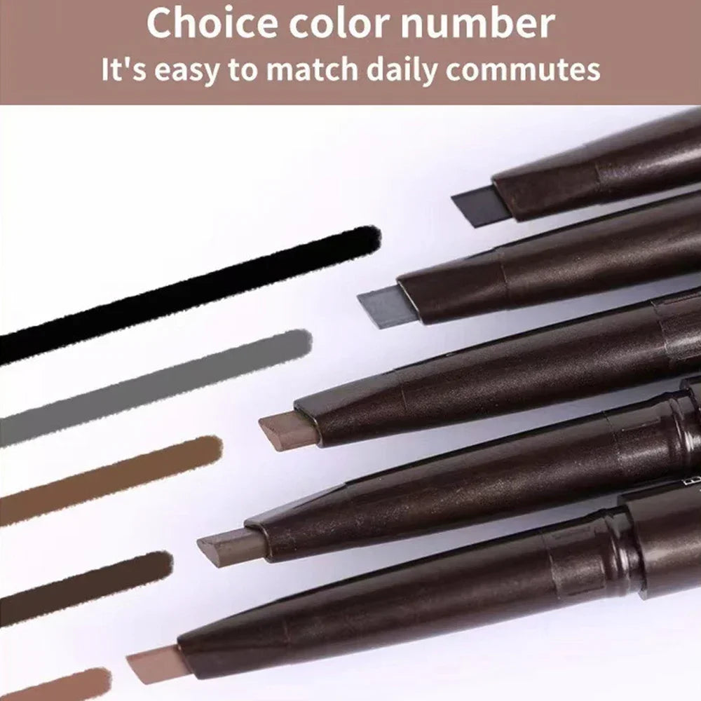 Extremely Fine Double-headed Waterproof Eyebrow Pencil - Durable and Long Lasting for Beginner Women's Makeup Eye Brow Pen
