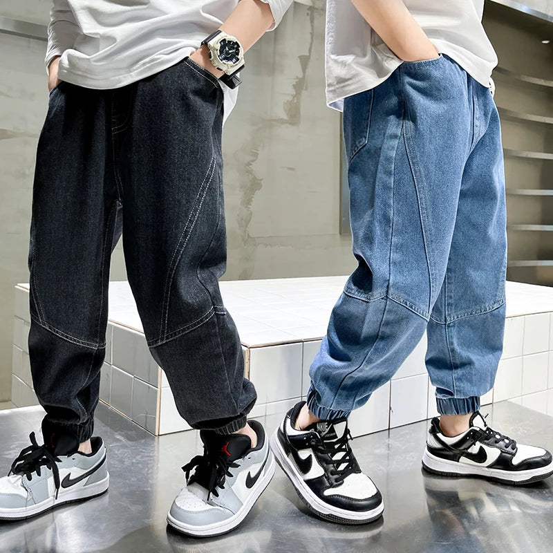 Big Boy Jeans Casual Fashion Cool Children's Pants Boys' Baggy Summer Clothing Teenagers Comfortable Fit Kids' Fashion