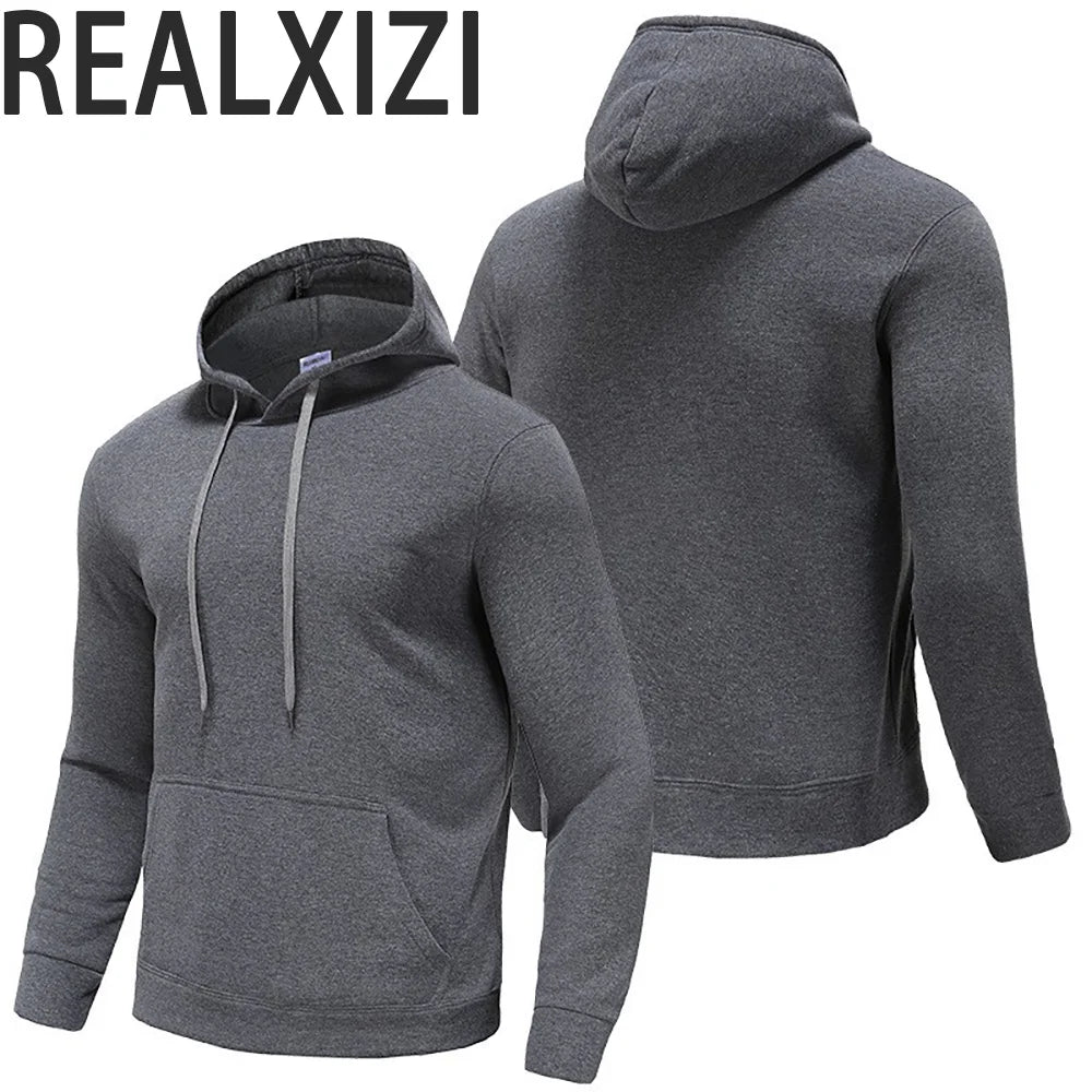 Solid Color Fleece Hoodies Men Women Long Sleeve Sweaters Loose Casual Hoodie Round Neck Sweatshirts Bottom Shirts Pullovers