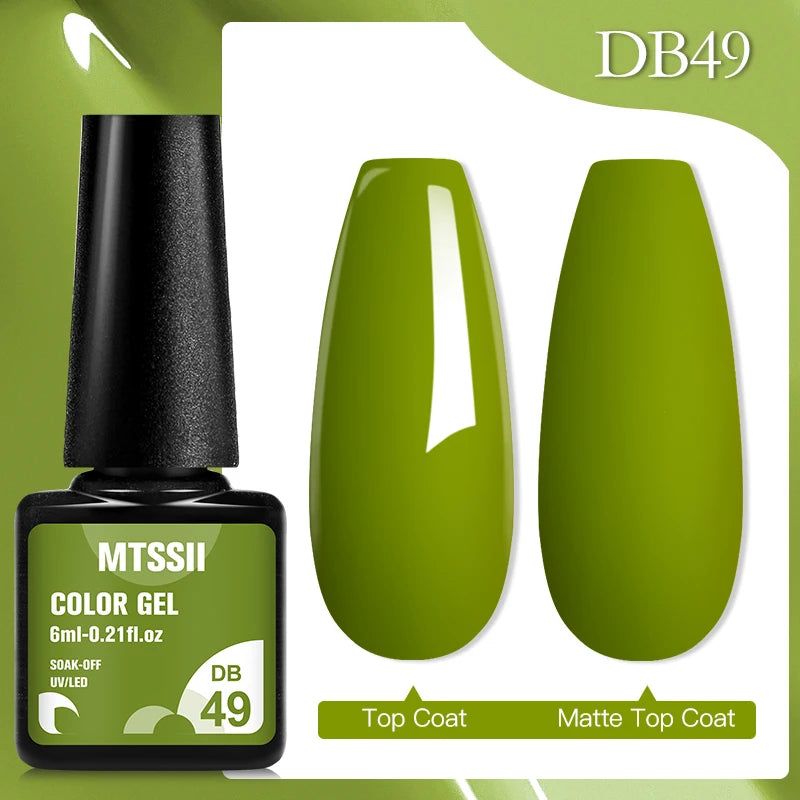 Mtssii 6ML Chocolate Color Gel Nail Polish Brown Semi Permanent UV Gel Autumn Winter Popular Soak Off Nail Art Gel Varnishes