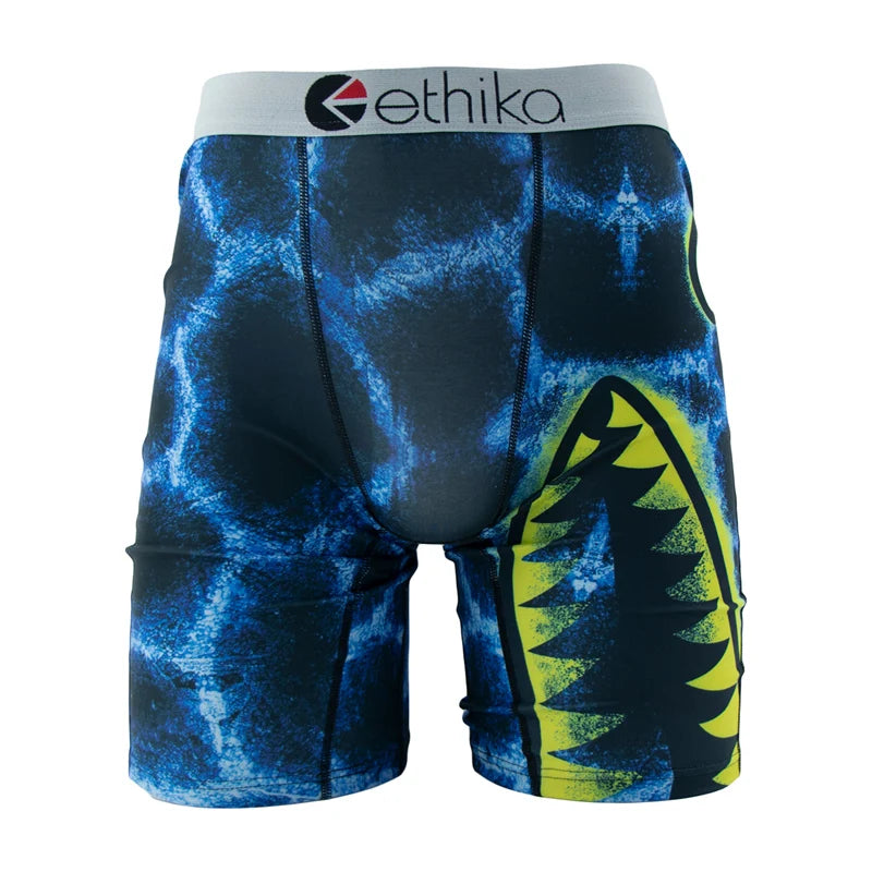 ETHIKA 1Pcs Men Underwear Boxers Breathable Mesh Crotch Mens Trunks Plus Size S-3XL Man Swimming Underpants Men's Panties Trunks