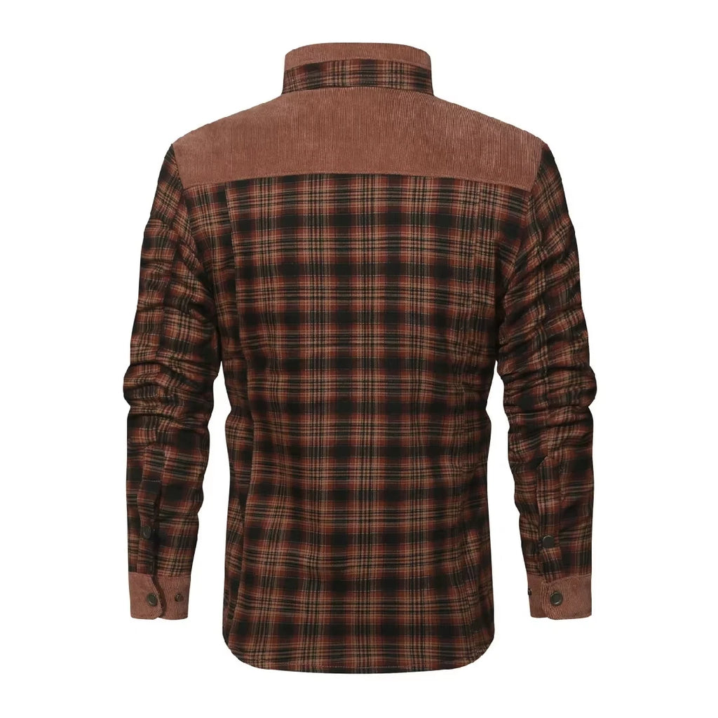 Men's Jackets Winter Windproof Warm Casual Bomber Coat Plaid Sherpa Lined Flannel Outdoor Classic Soft Jackets Men US Size